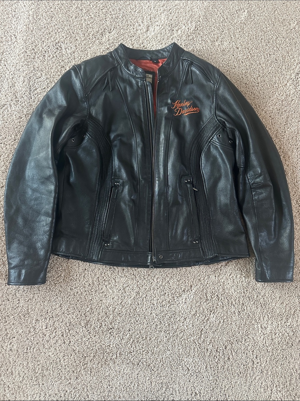 Harley-Davidson Black Leather Motorcycle Jacket